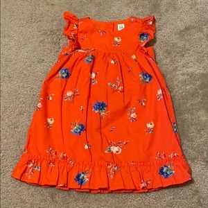 Orange floral dress